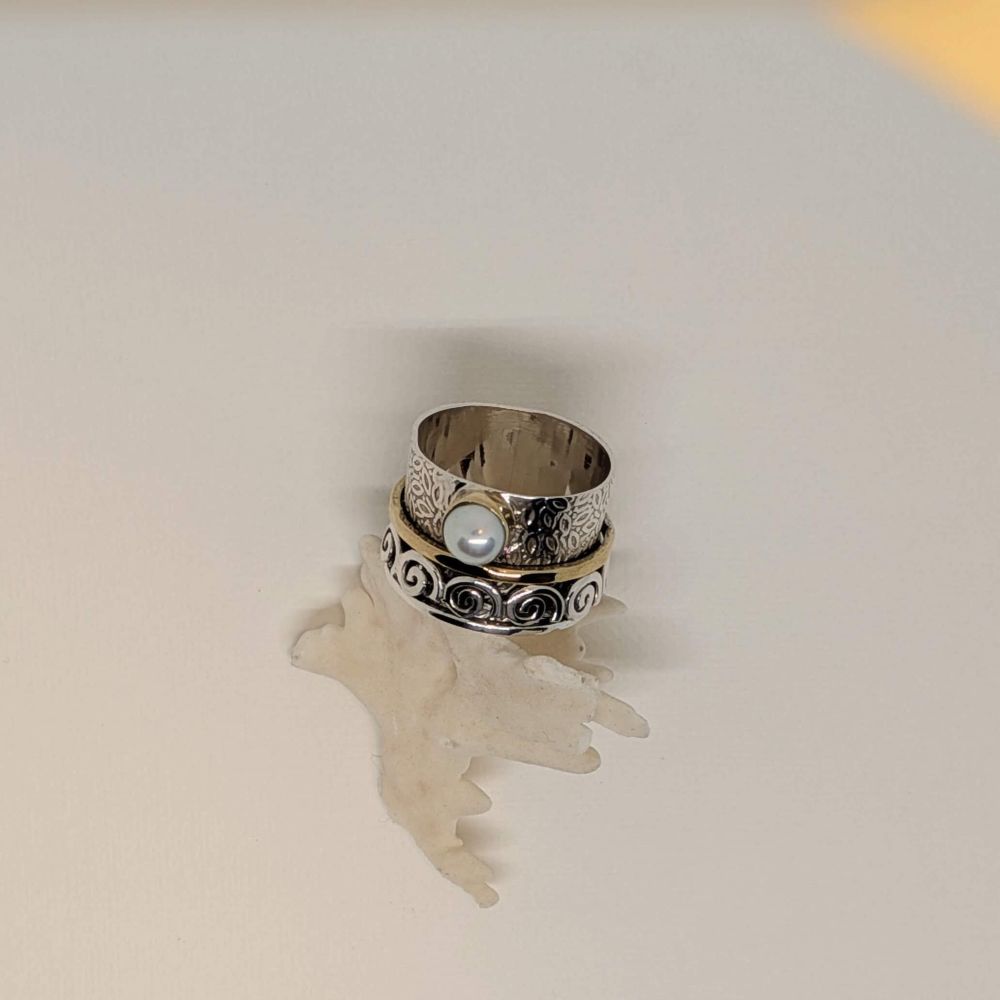 Pearl Spinner Ring