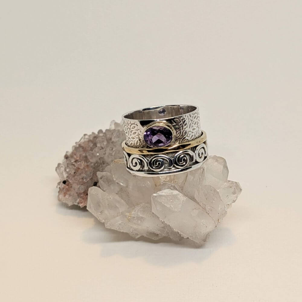 Amethyst Spinner Ring