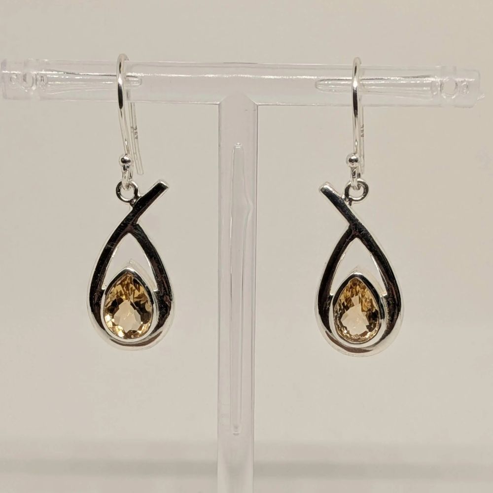 Teardrop Citrine Earrings - Image 3