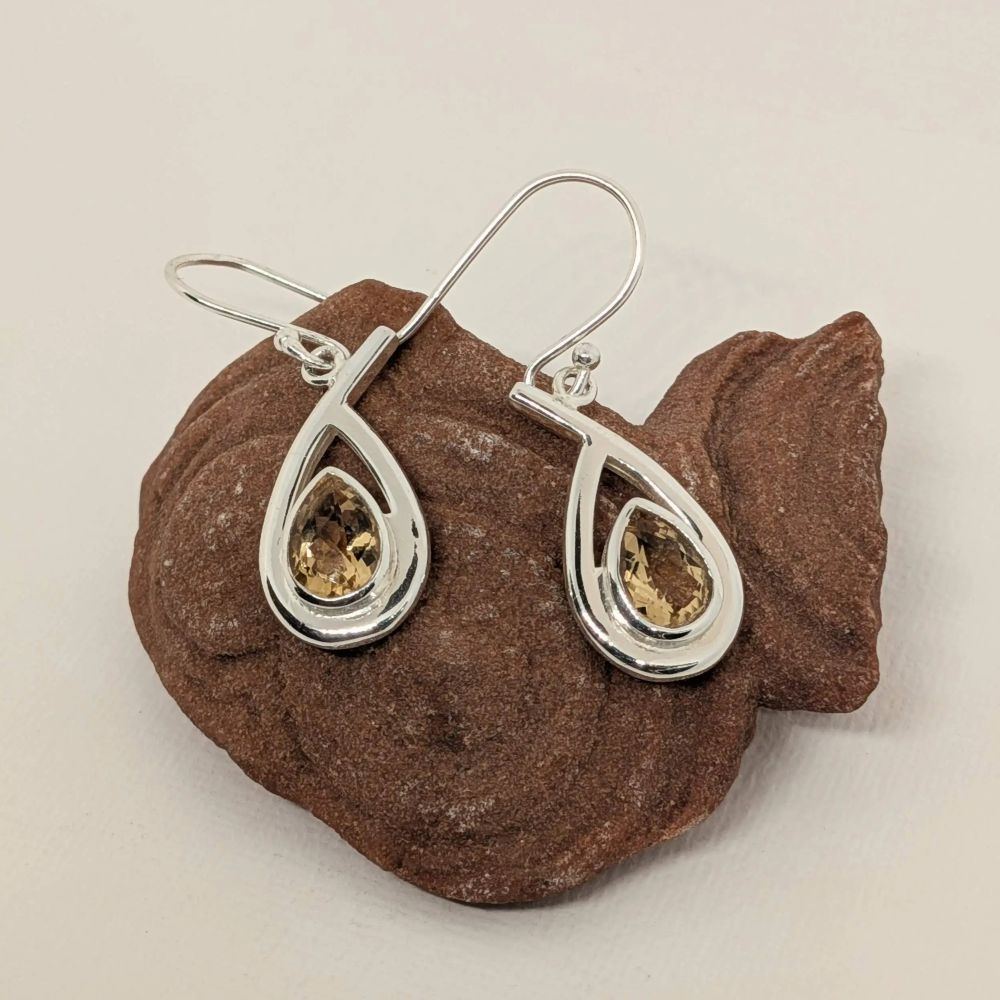 Teardrop Citrine Earrings