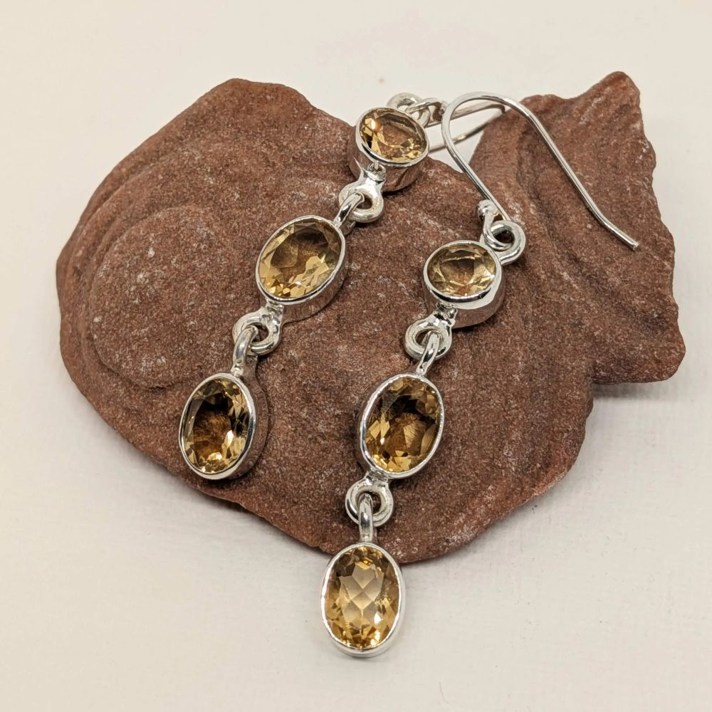 Cascading Citrine Earrings