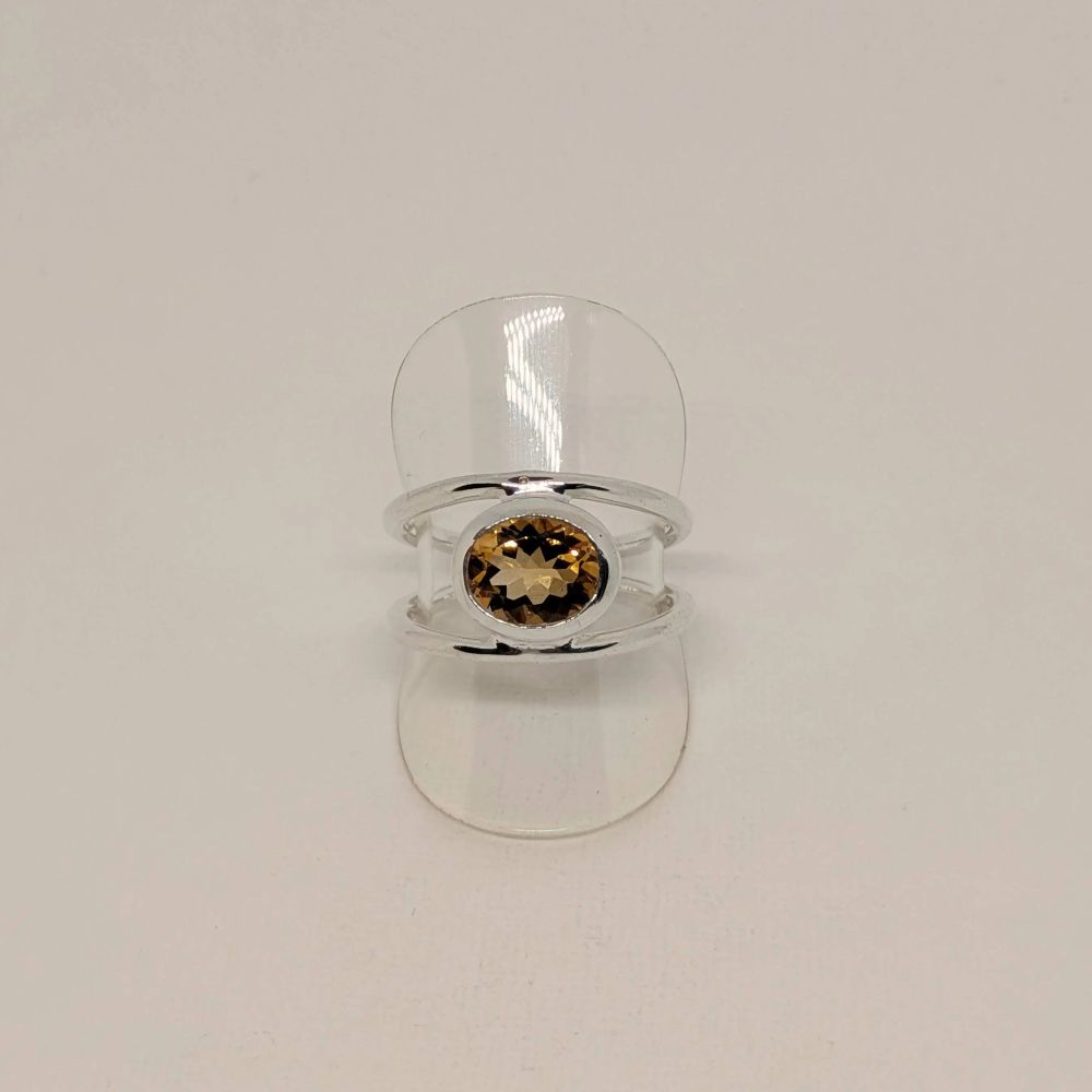 Split Band Citrine Ring - Image 6