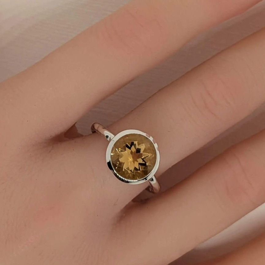 Brilliant Cut Citrine Ring