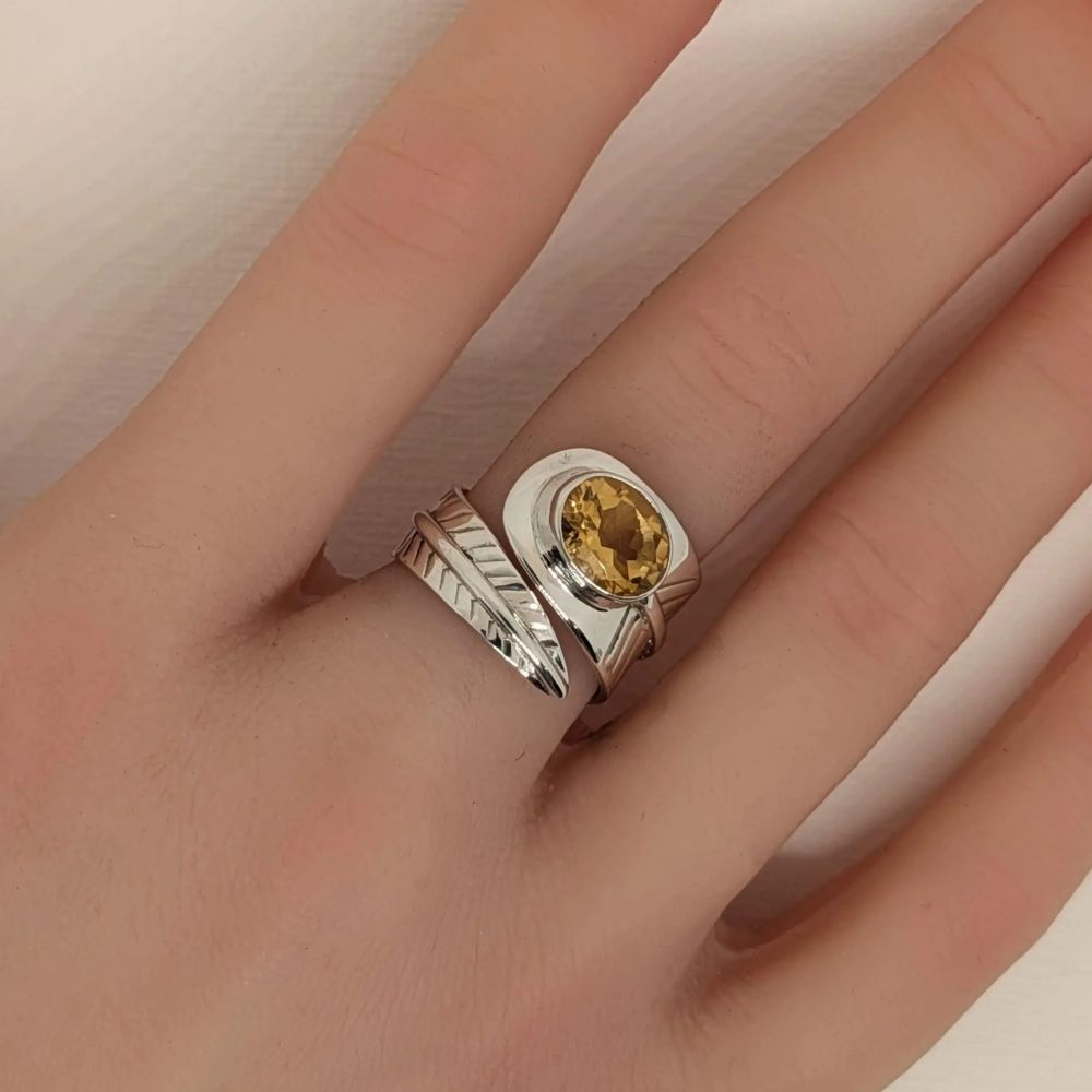 Adjustable Citrine Ring