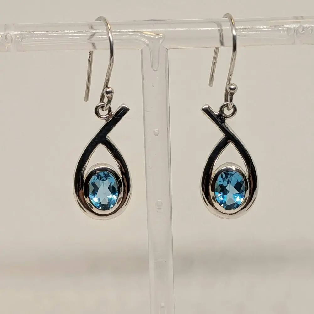 London Blue Topaz Teardrop Earrings