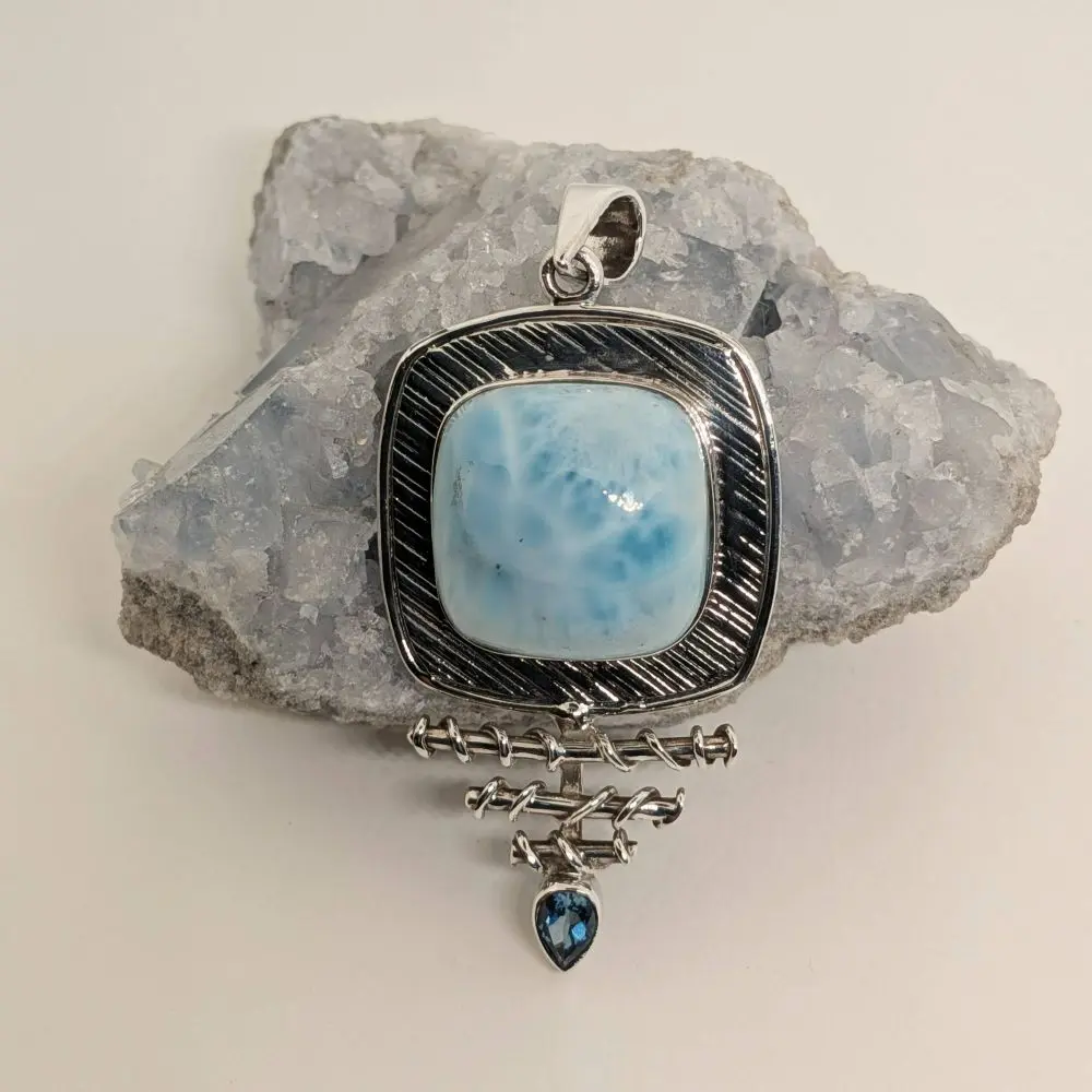 Larimar & Blue Topaz Pendant