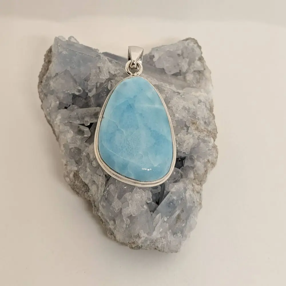 Larimar Pendant – Sterling Silver