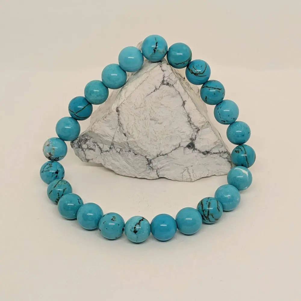 Turquoise (Inner Mongolia) Bracelet – Protection, Wisdom & Sacred Healing