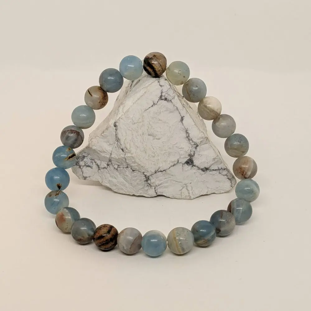 Aquatine Blue Calcite Bracelet – Emotional Ease, Flow & Gentle Inner Healing