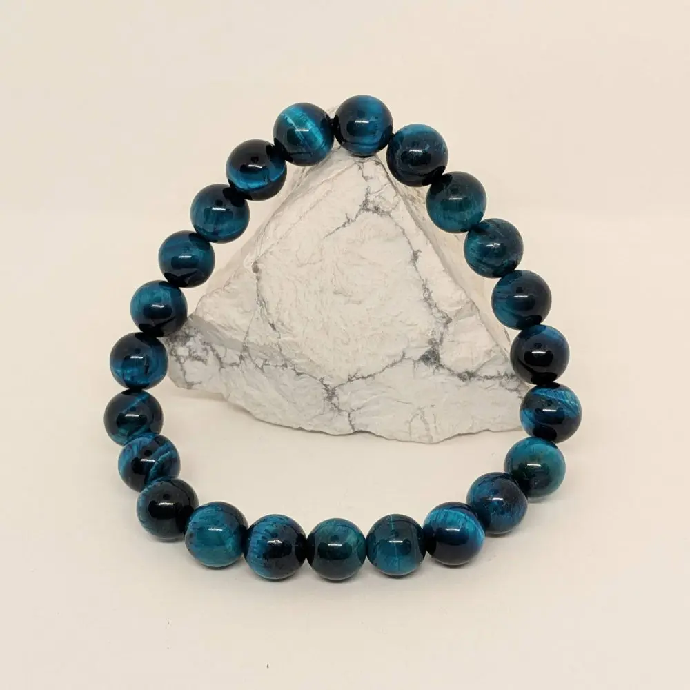 UAC6 Gemstone Bracelets – Blue Dyed Tiger’s Eye