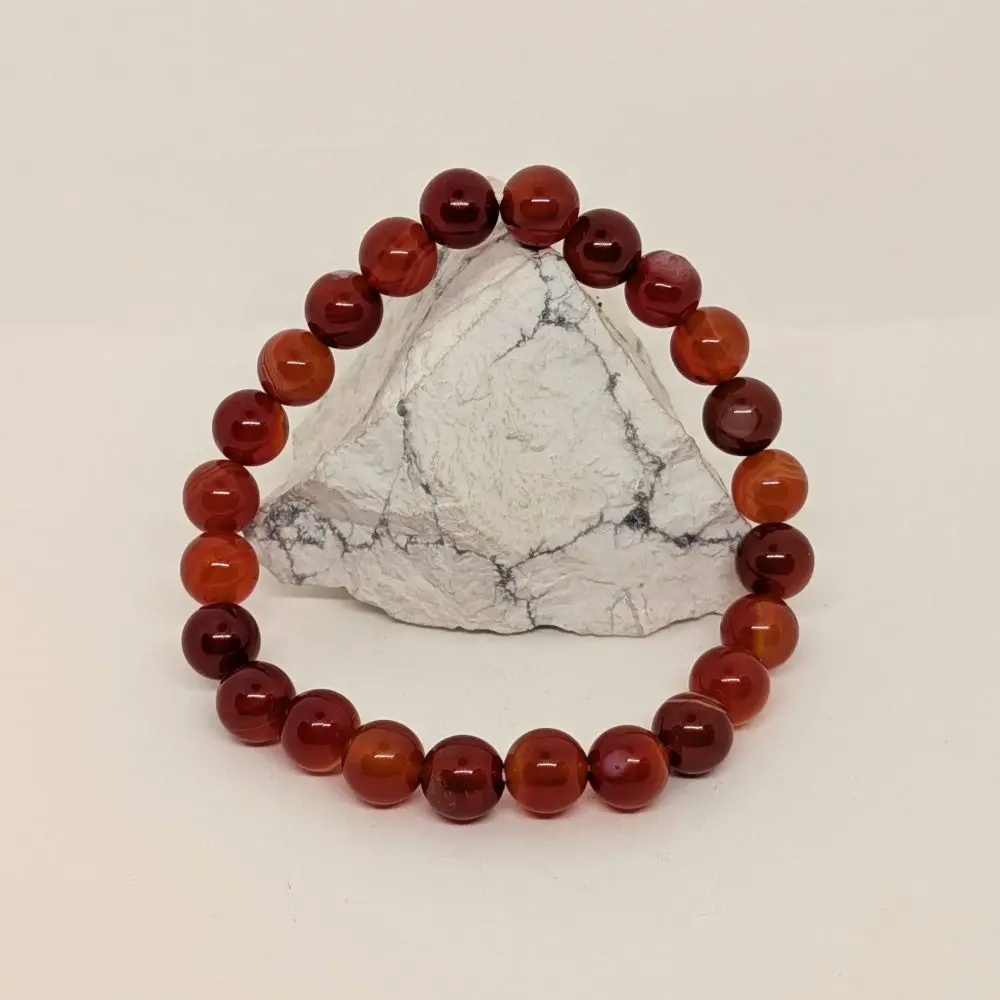 Red Striped Agate Bracelet – Strength, Stability & Emotional Grounding