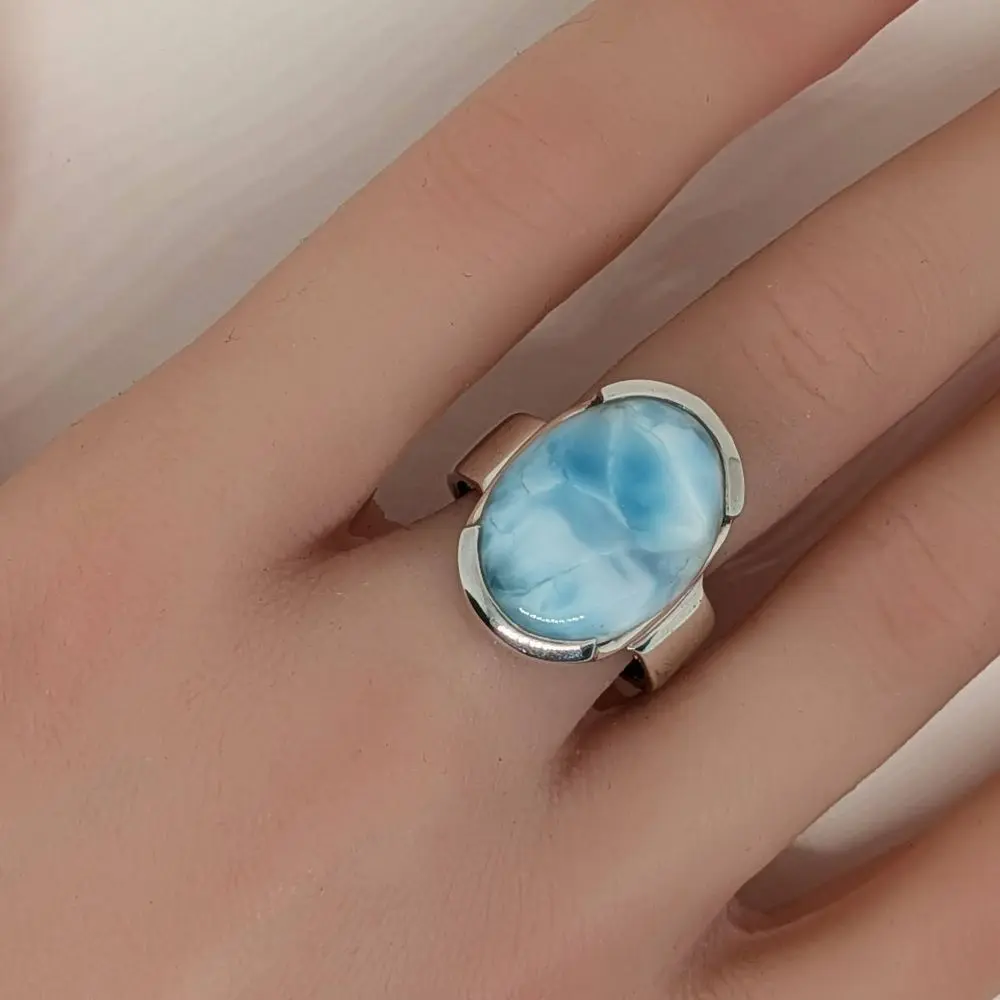Larimar Ring – High‑End Artisan Design