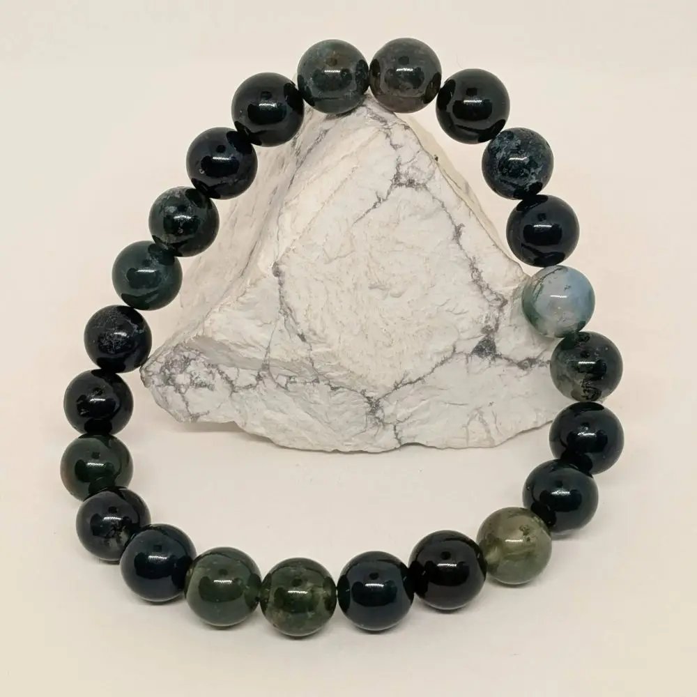 Moss Agate Bracelet – Growth, Balance & Nature’s Calm